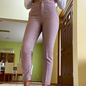 Burgundy patterned pants